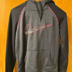 Nike Women’s Gray and Black Hoodie